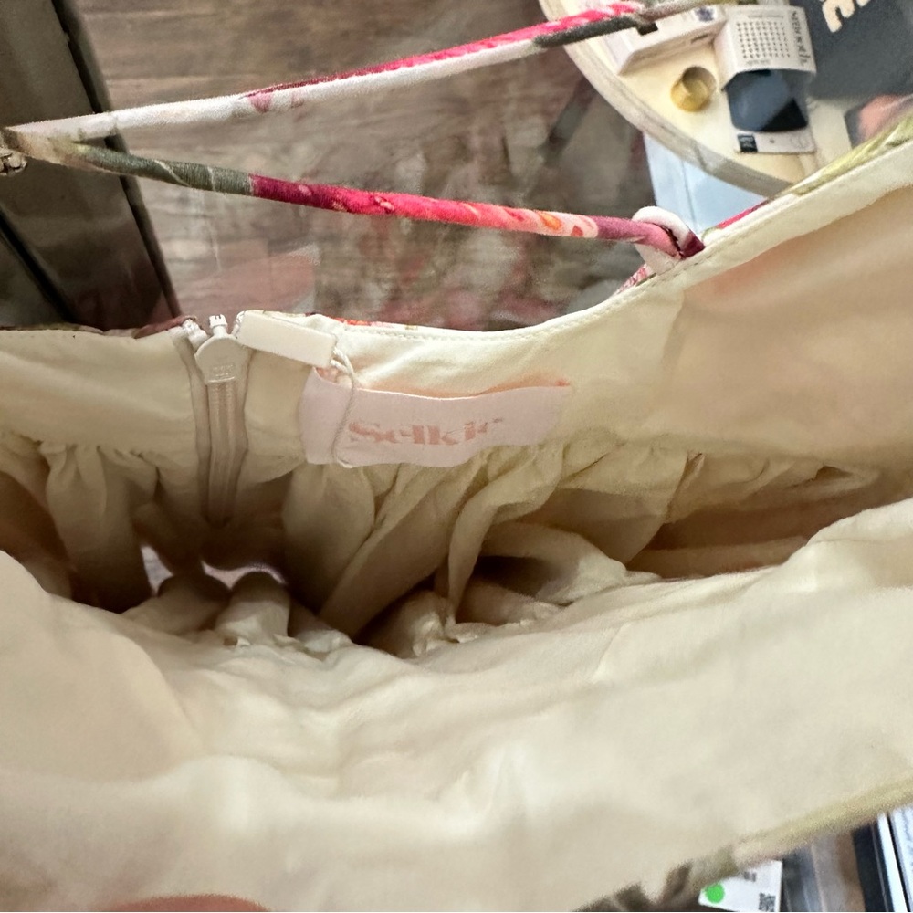 NWT SELKIE Strawberry Cream Farmer’s Market Dress - Picture 5 of 6